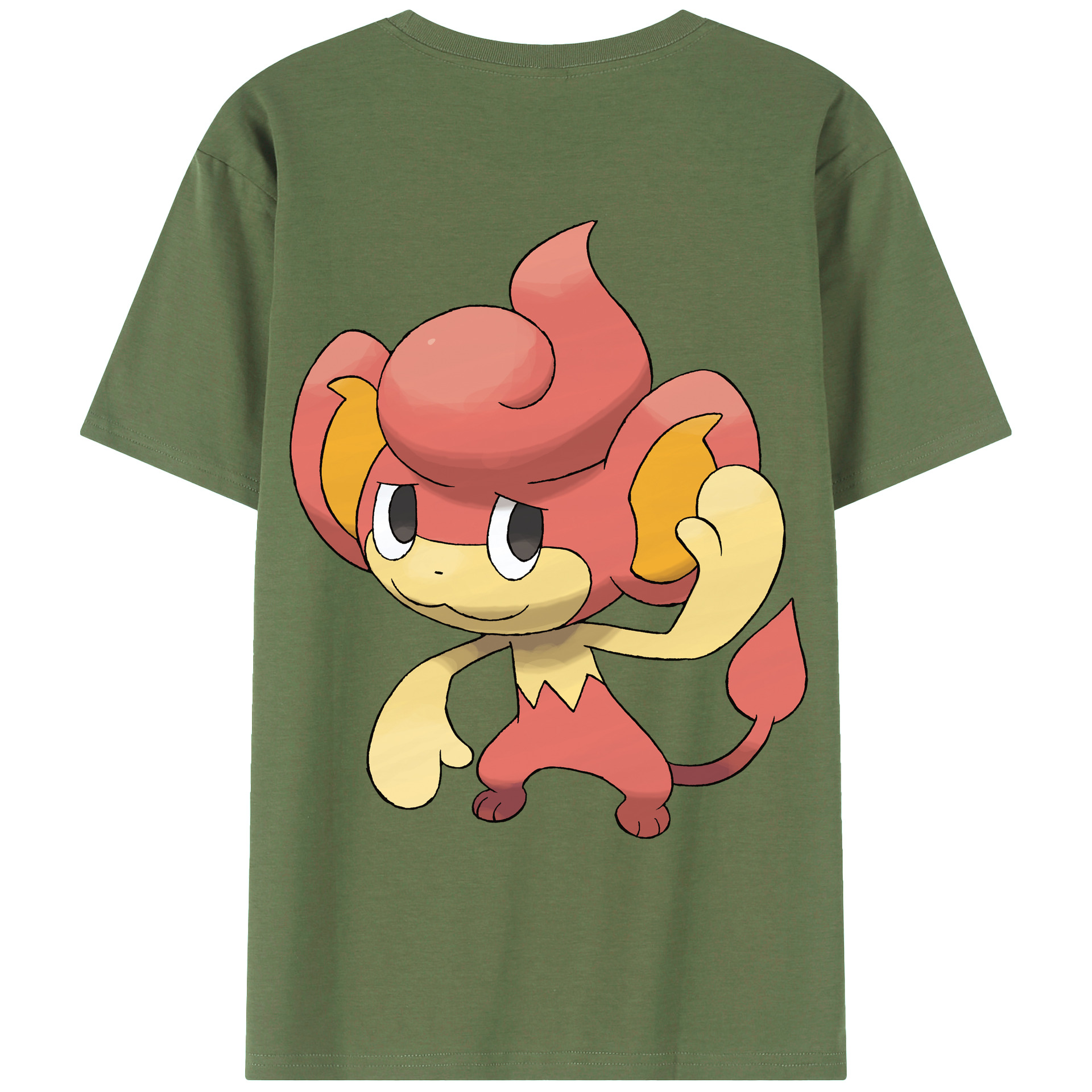（画像用） ポケットモンスター Pokémon 綿100％ メンズ半袖Tシャツ（バックプリント） 通気性